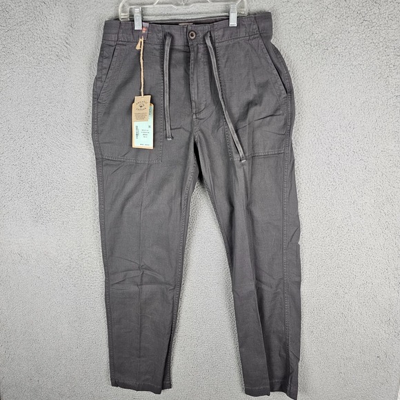 Faherty Dune Utility Drawstring Utility Pant Graphite Tide Grey Size Medium NWT